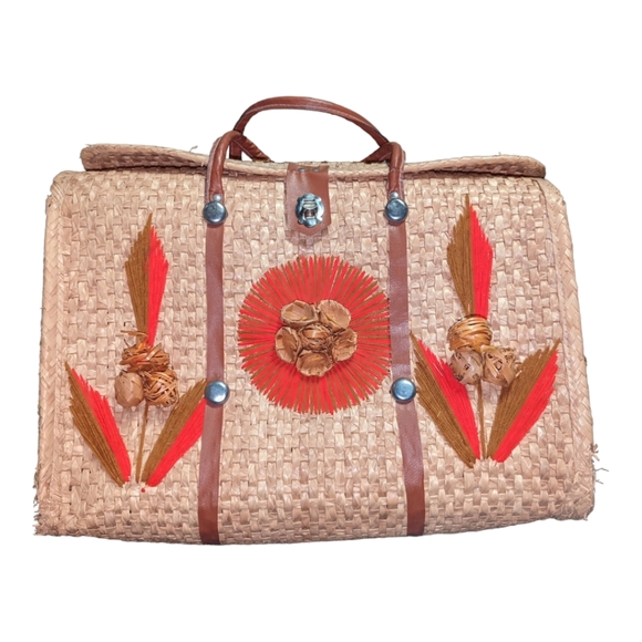 Vintage Straw Purse - Picture 1 of 4